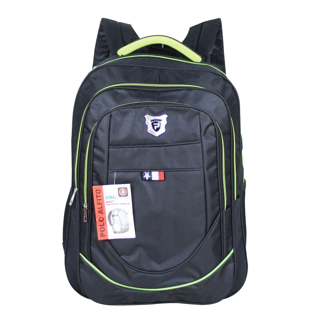 Jual Backpack Polo Alfito Ransel Sekolah SMP SMA Tas Gendong Pria Cowok Multifungsi Bagus keren Awet