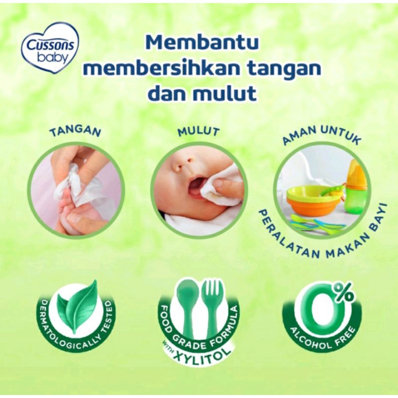 Cussons Baby Wipes isi 50 sheet | 45 sheet | Tisu Basah Bayi | Tisue Baby Wipes Cussons (1 SAJA ISI 45 LEMBAR)