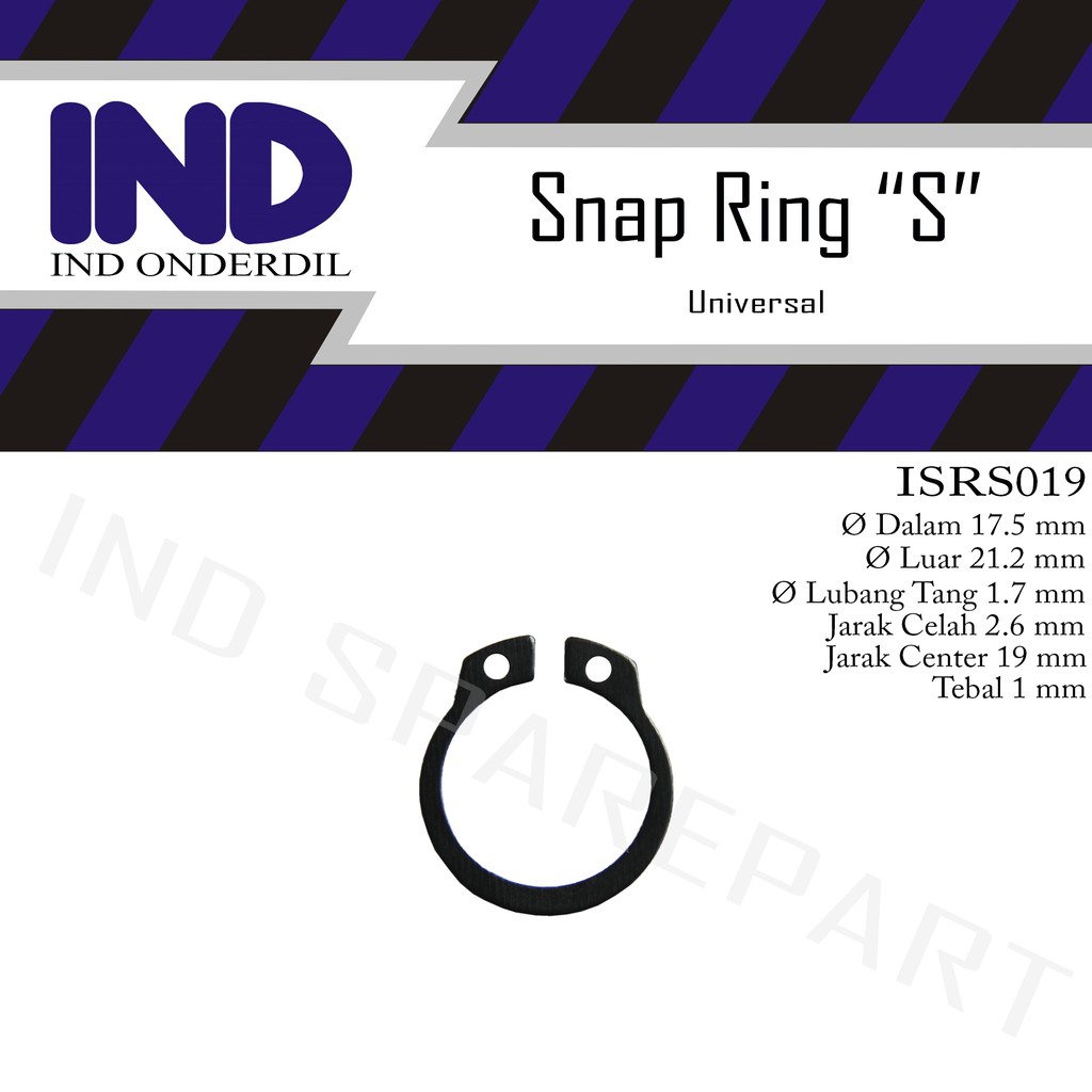 Snap Ring-Eksternal-External Retaining Circlip-Cir-Clip S-19 S 19 S19