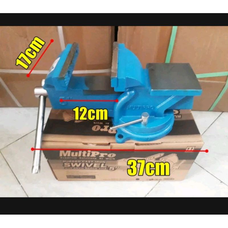 Ragum duduk 5 inch catok paron putar Multipro