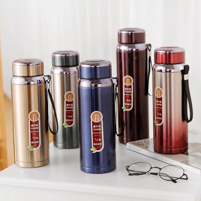 Botol Minum Termos Stainless Travel Hot &amp; Cold Panas Dingin Vacuum Flask Thermos Tumbler Stainless Steel 800ML 1000ML