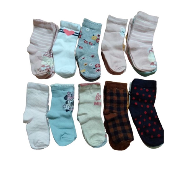 ( 12 PASANG ) KAOS KAKI BAYI MOTIF COWO/CEWE (RANDOM)