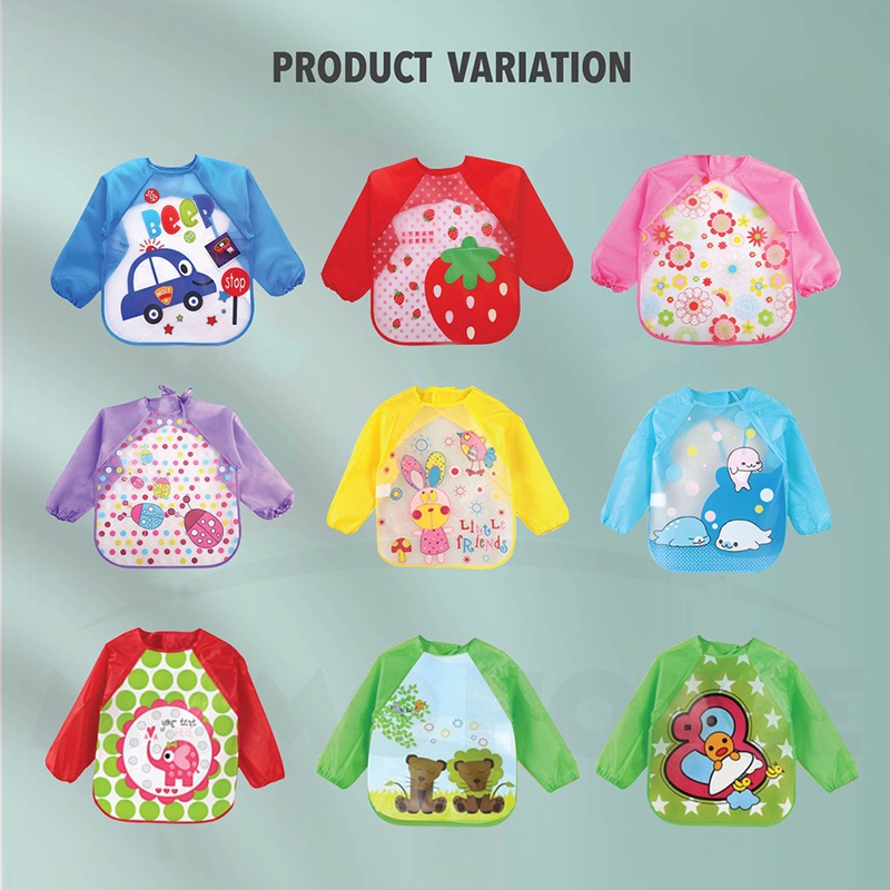 HIPPO LAND Bib / Baby Bib/Bib bayi tahan air/ Clemek Makan Bayi Anti Air 303