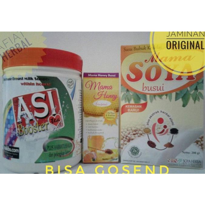 

(BISA COD) Paket Pelancar Asi (Mama Soya, Mama Honey & Asi Booster Tea) TERUJI Kode 1204