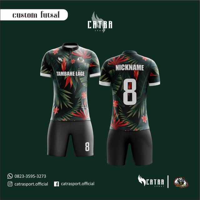  Jersey  Futsal  Custom Free Desain dan Menerima Satuan 