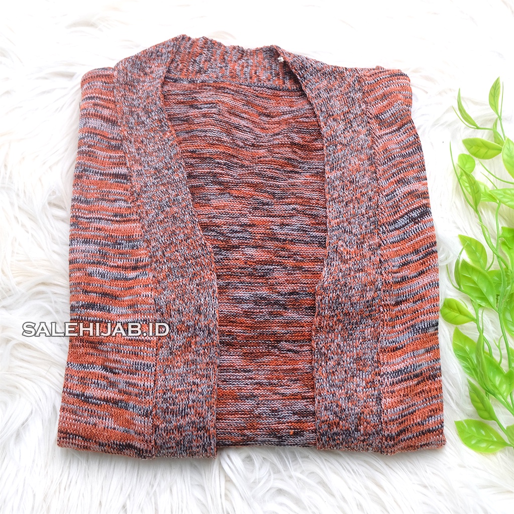 OVERSIZE CARDIGAN RAJUT TWIST PANJANG || LONG CARDI || CARDIGAN KNITWEAR TWIST PENDEK-PANJANG_ORANGE
