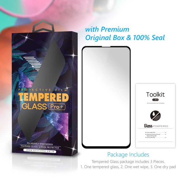 Tempered Glass Colour SAMSUNG A8 STAR/A9 STAR Anti Gores Kaca Full Layar Premium Quality