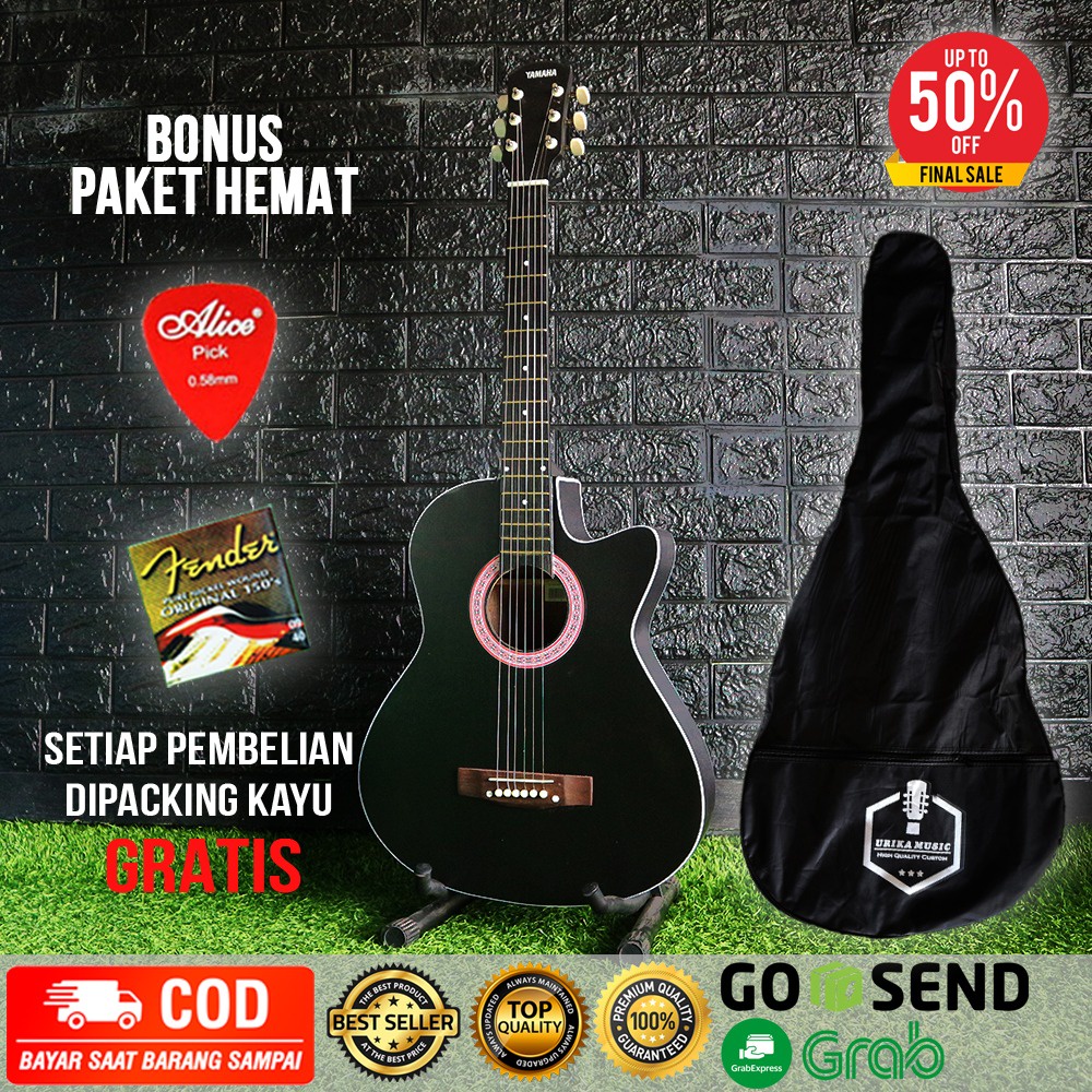 SIAP KIRIM GITAR AKUSTIK PEMULA CUSTOM MURAH BANYAK BONUS PAKET BUNDLING TERMURAH