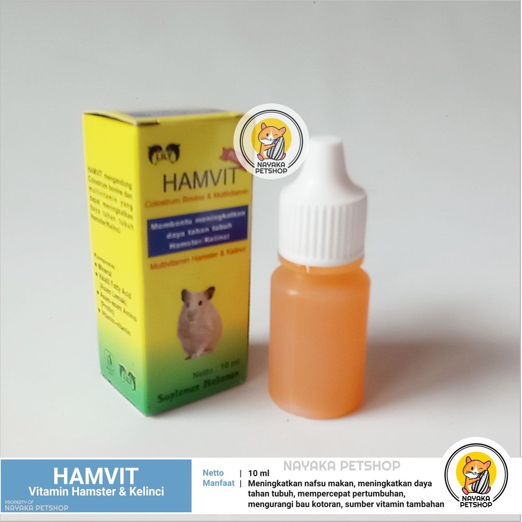 Hamvit Vitamin Suplemen Nutrisi Hewan Hamster Kelinci