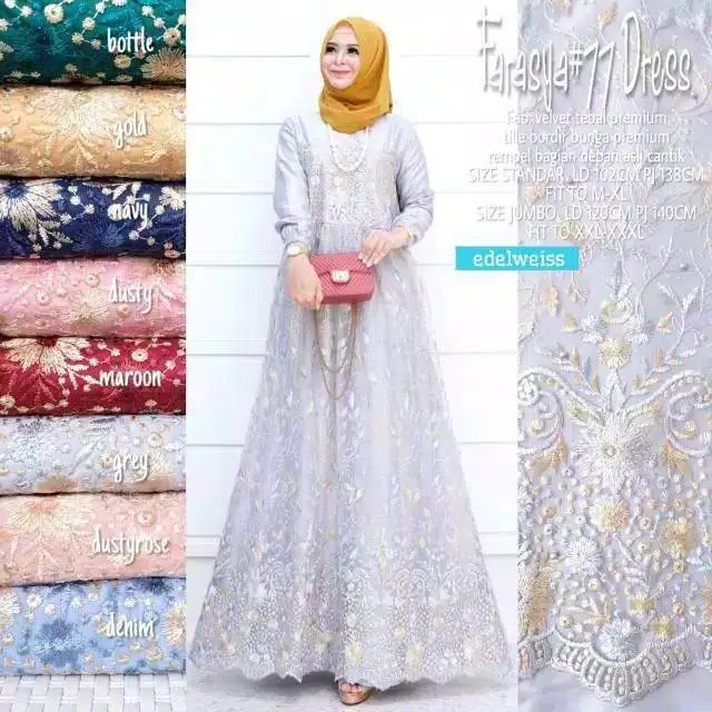 [ SALE ] TERBARU GAMIS NIBRAS NBRS NB A81 WARNA LILAC DAN MOCCA XS - XXL / DRESS DEWASA OOTD CASUAL KEKINIAN KEREN GAMIS PESTA MUSLIMAH BRUKAT FLOWER TILE BAJU MUSLIM KONDANGAN BRIDESMAID KEKINIAN GAMIS REMAJA TERBARU 2021 | GAMIS KONDANGAN MODEL TERBARU-4