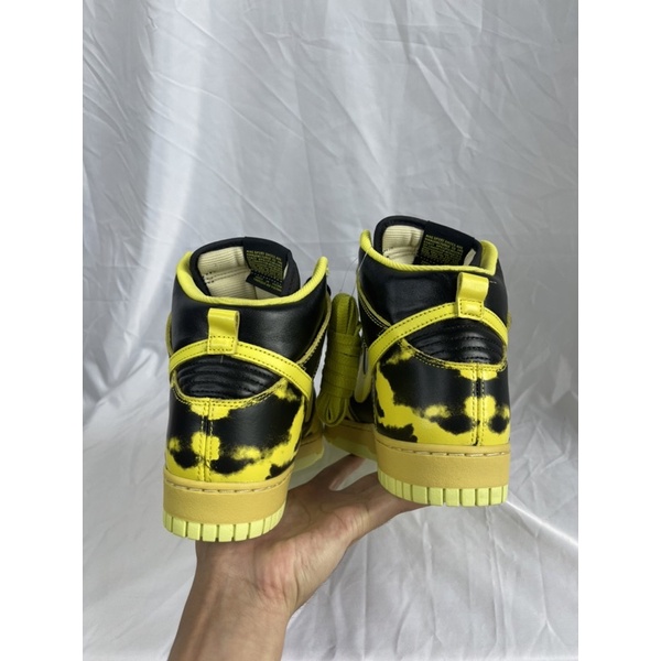 Nike Dunk High 1985 Yellow Acid Wash US 8.5