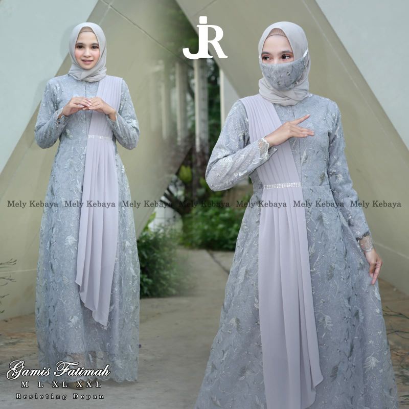 TERMURAH gamis fatimah / kebaya muslimah / gamis selendang tille / gamis modern