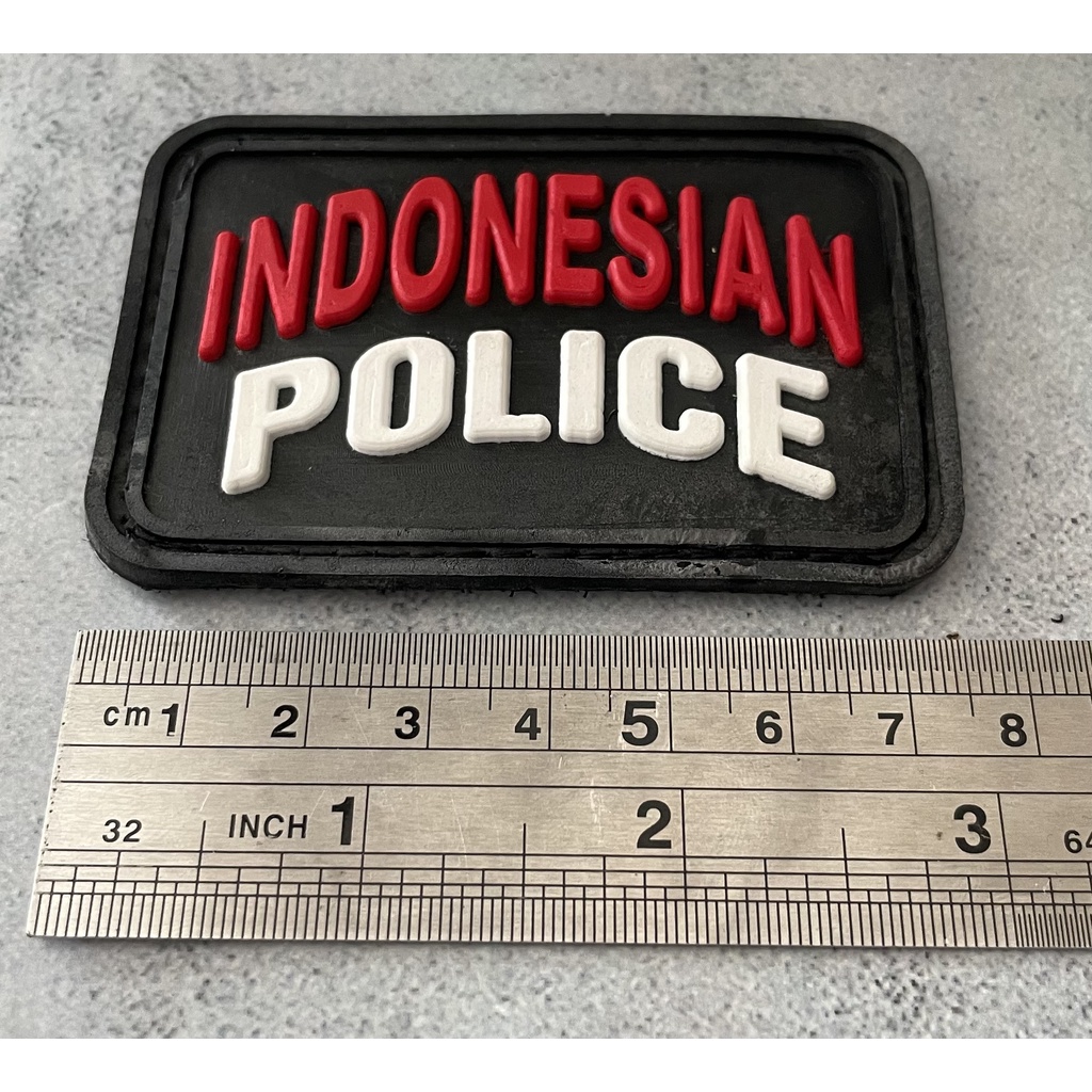 Patch Indonesian Police (Kotak) - Patch Velcro Police - Prepetan