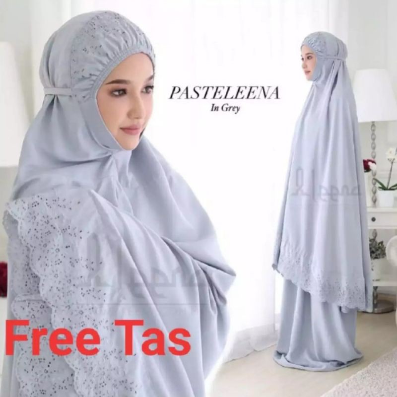 Mukena Khadijah Dewasa Pastelena Free Tas Cantik Khodijah Katun Hadijah