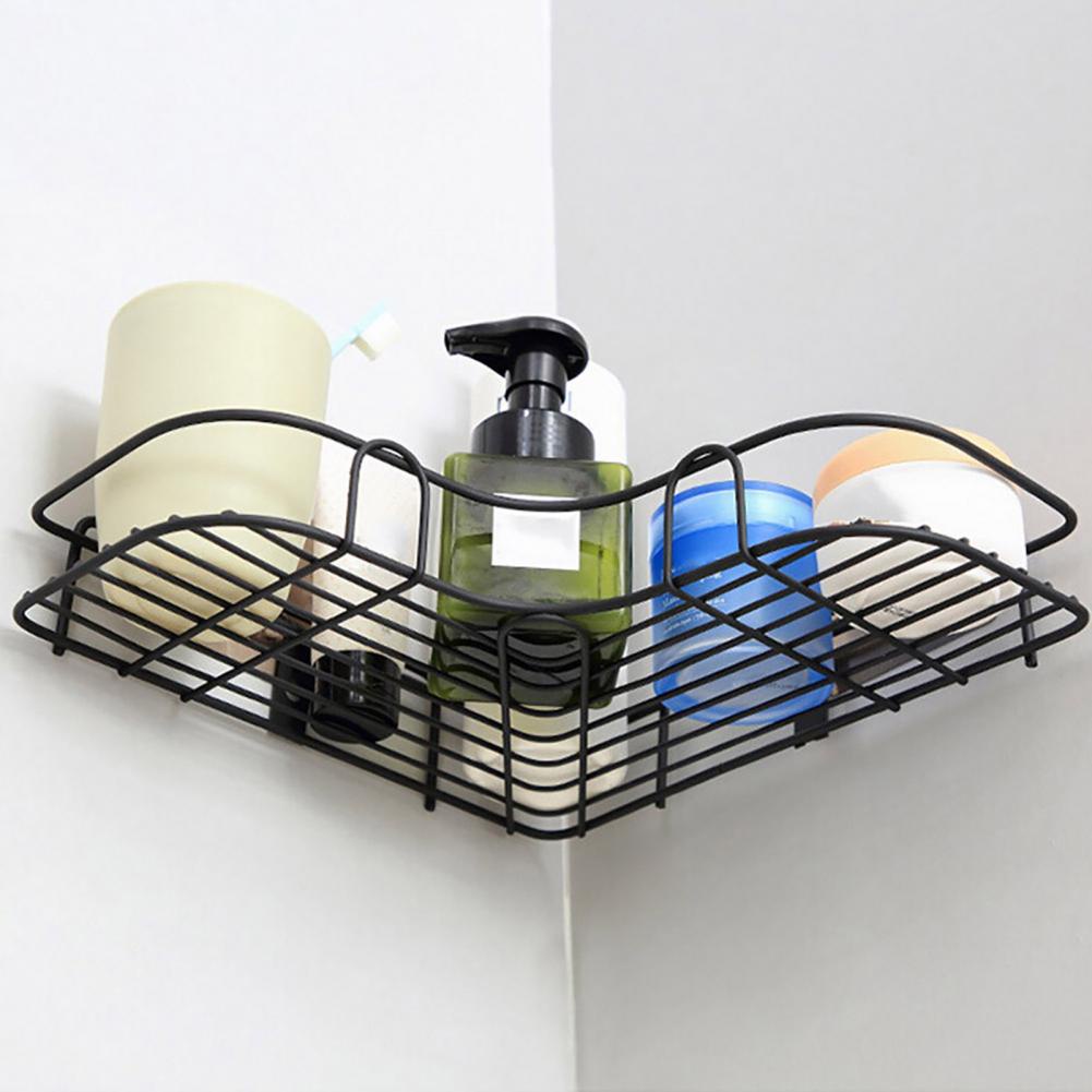 Rak Sudut Kamar Mandi besi anti karat Rak siku pojok kamar mandi dan dapur tembok cantel gantung organizer barang sabun odol shampo bisa juga bumbu dapur kecap saos di dapur Triangular Bathroom Organizer Rack G49 aluminium besi Stainless Steel