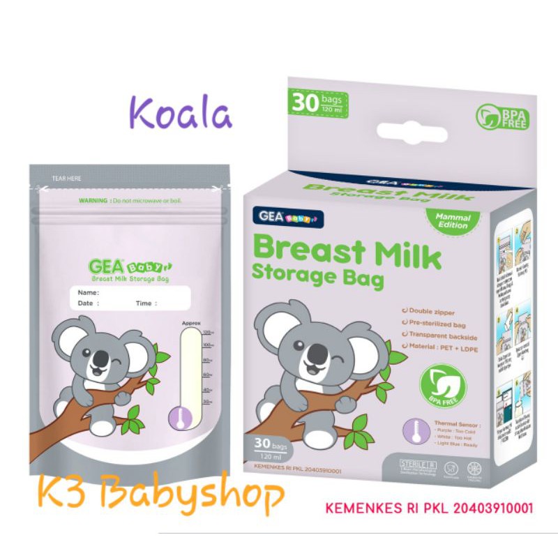 Kantung Asi Gea Baby 120ml 120 ml plastik asi kantong asip breastmilk storage bag