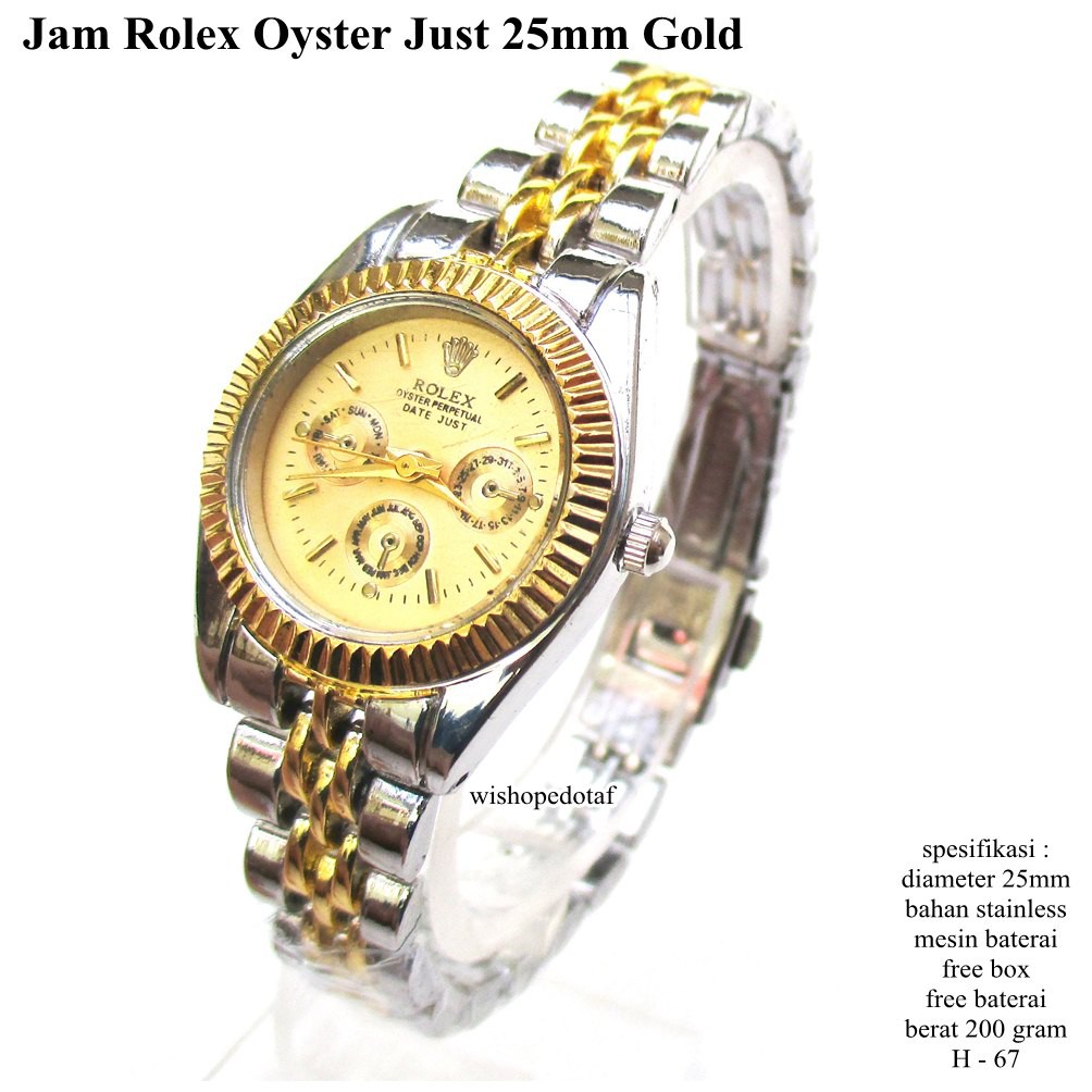 jam tangan wanita rx just gold full set