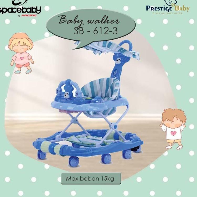 [9EKGZ4569] (GRATIS MAINAN EDUKASI) BABY WALKER ALAT BANTU JALAN ANAK SPACE BABY SB-612-3 / SB612-3 
