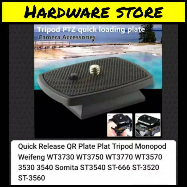 Quick Release QR Plate Plat Tripod Monopod Weifeng WT3730 WT3750 WT3770 WT3570 3530 3540