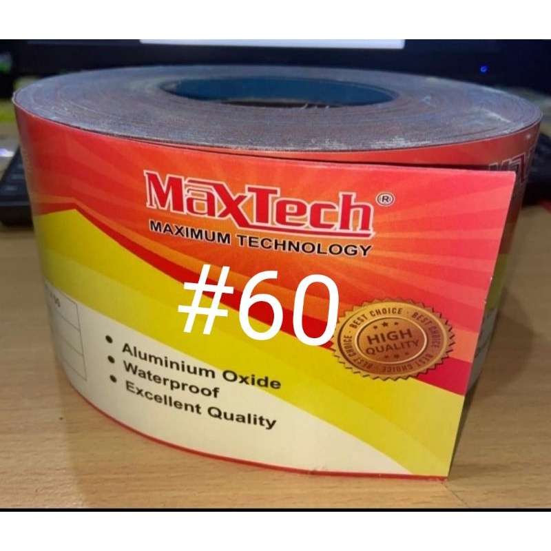 amplas meteran/amplas rol ukuran #60 maxtech harga perol (50m)