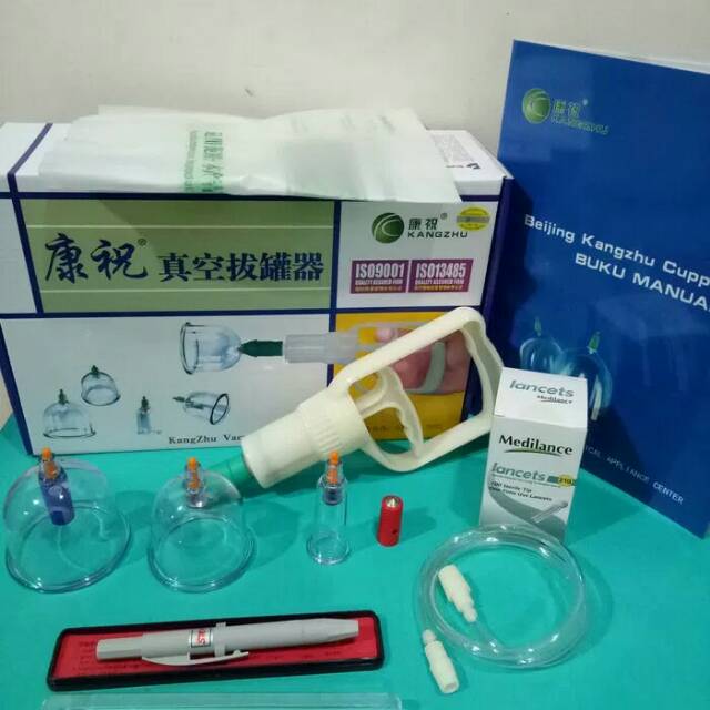 Paket kop Bekam+Pen bekam+Jarum bekam