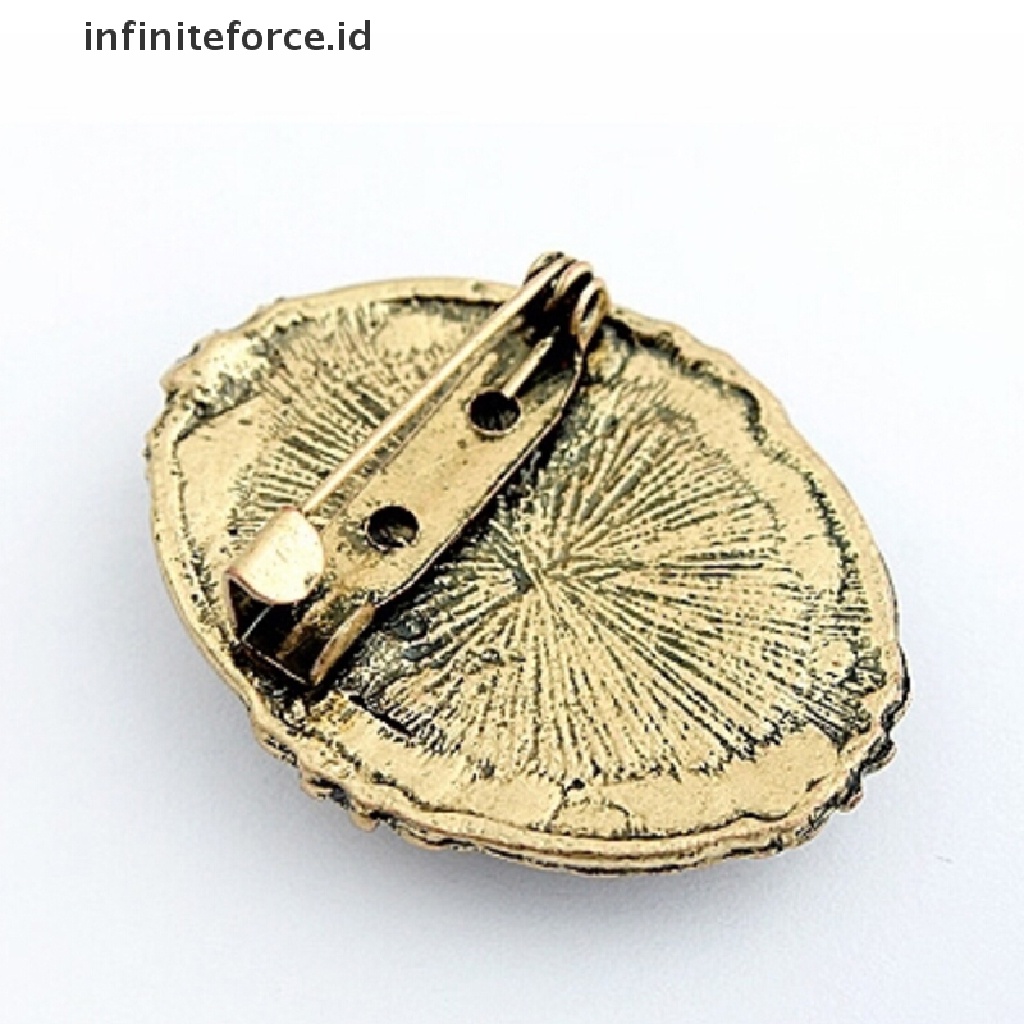 Pin Bros Cameo Antik Gaya Vintage Elegan Untuk Wanita