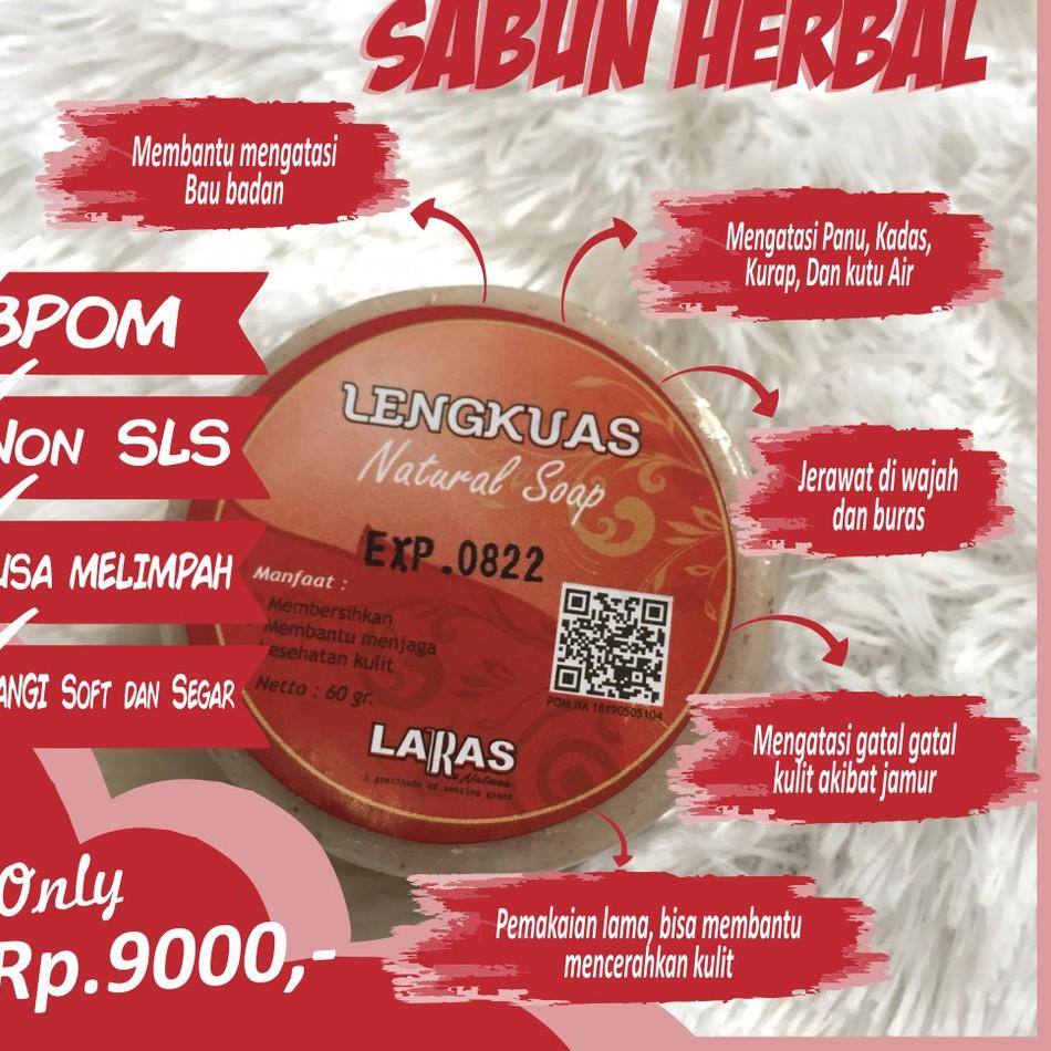 〖LVS〗 Sabun Panu Paling Ampuh Herbal dari Ekstrak Lengkuas BPOM 60 Gram LARAS NATURA