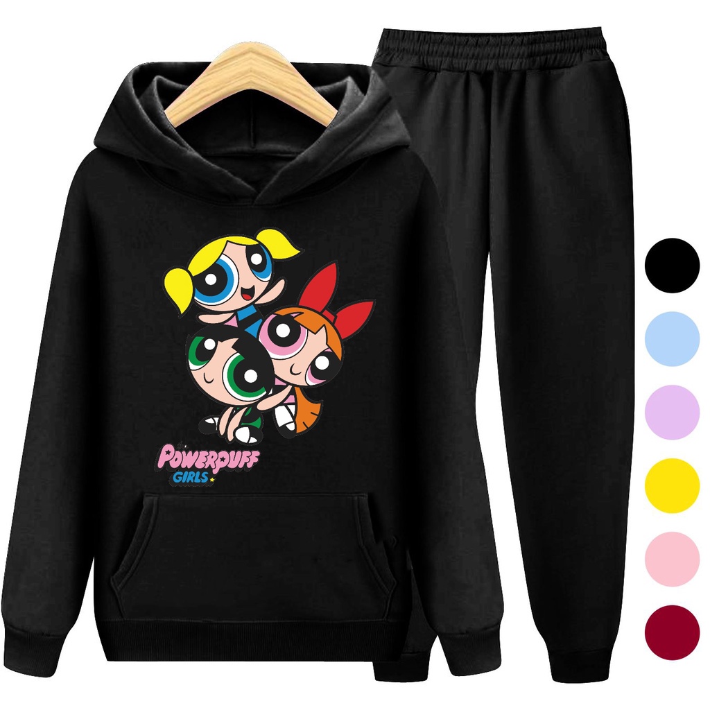 Setelan Sweater Hoodie Anak Perempuan GIRLS / Sweater Anak-Remaja Size S - XXL Usia 3-15 Tahun