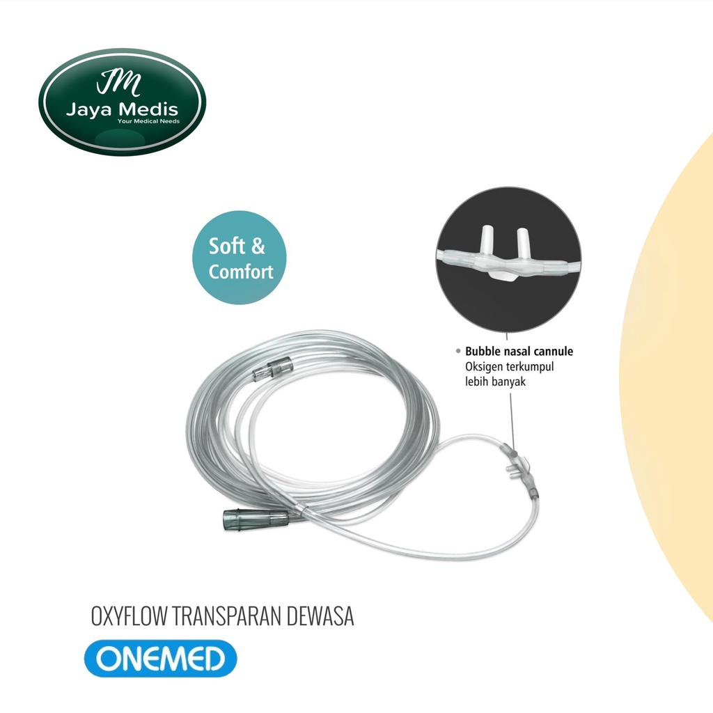 Oxyflow Transparan - Oxygen Nasal Cannula - Dewasa