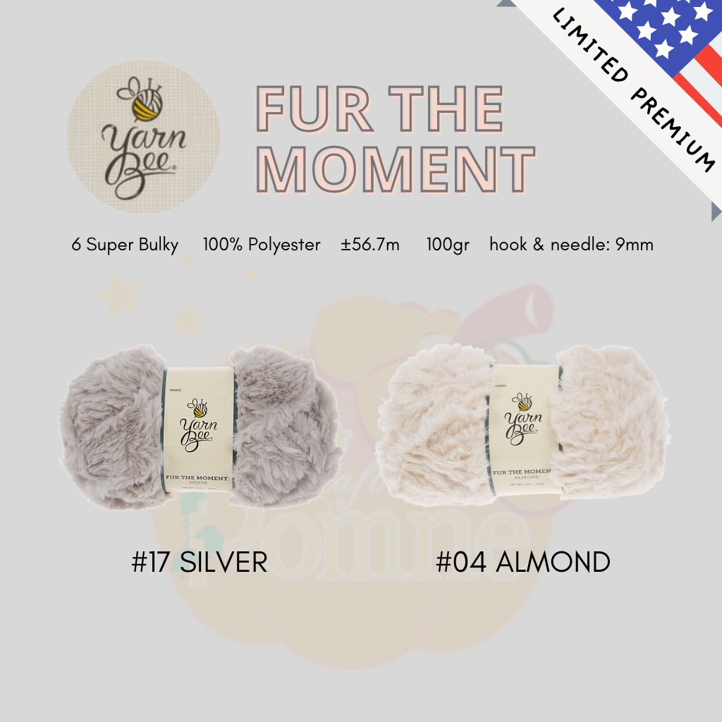 LIMITED USA - FUR THE MOMENT - CROCHET KNIT YARN FLUFFY FUZZY BENANG BULU