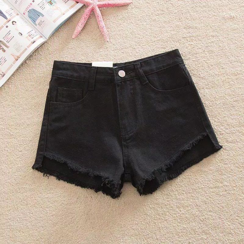 Celana Jeans Pendek Wanita Hot Pants Hotpants Hotpant Hotpans Hotpan Hotpen Jeans Wanita Tali Korean