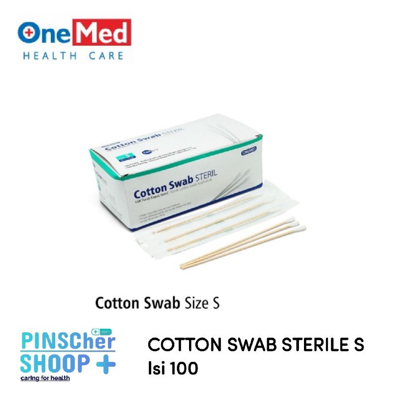 Cotton Swab Sterile S Isi 100 Pcs Onemed