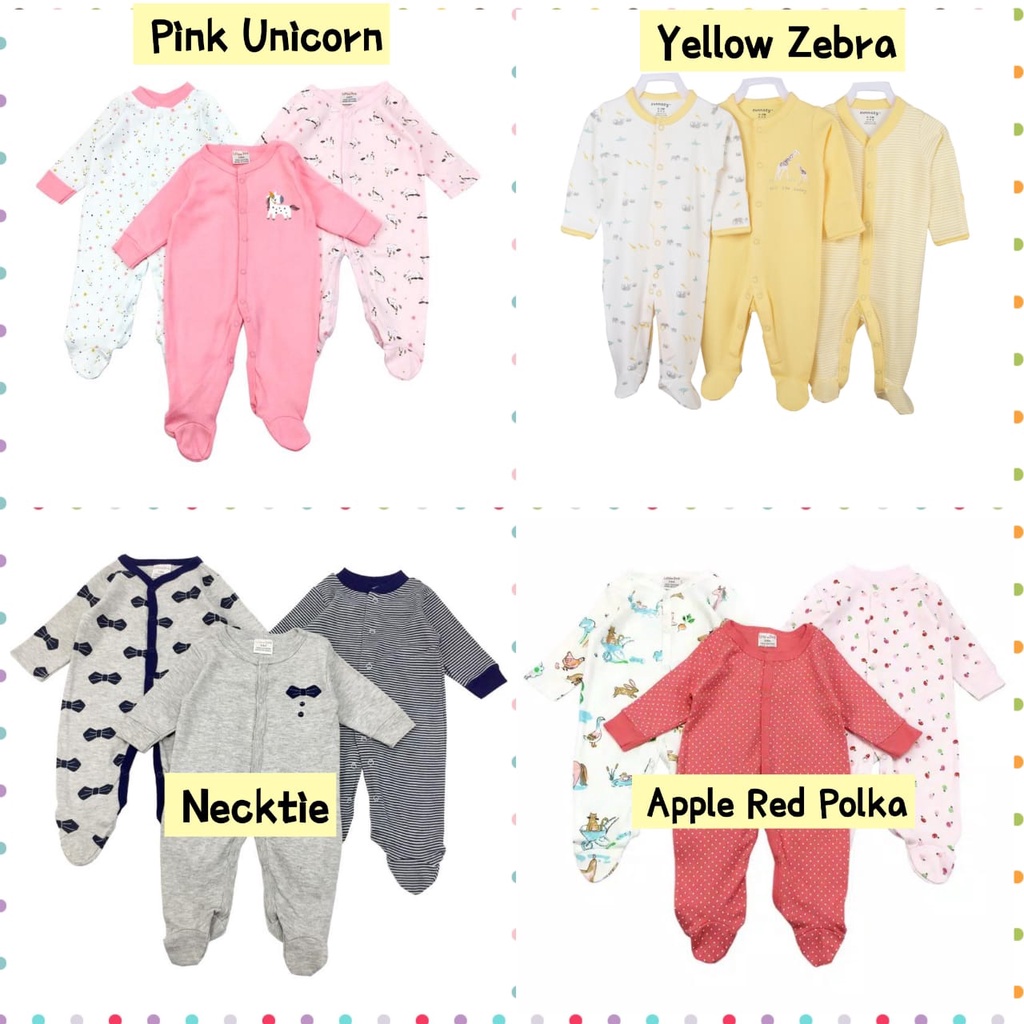 Sleepsuit Tutup Kaki 3 in 1 Bayi Perempuan Laki Laki / Romper Jumper Panjang Tutup Kaki Bayi Newborn