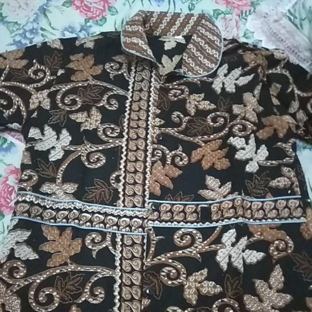 Blouse Batik Wanita Atasan Baju Batik Warna Coklat Kerja Kantor Kondangan