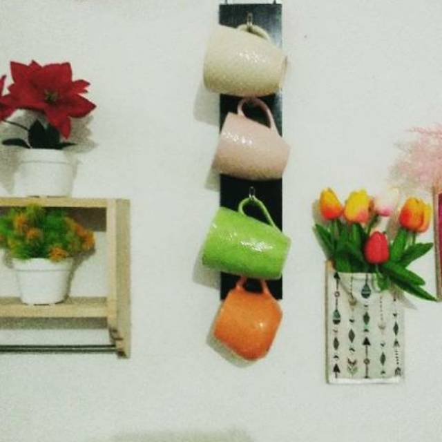 Gantungan mug gelas kayu rak gelas gantung rak mug Gantungan mug gelas kayu rak gelas gantung rak mug