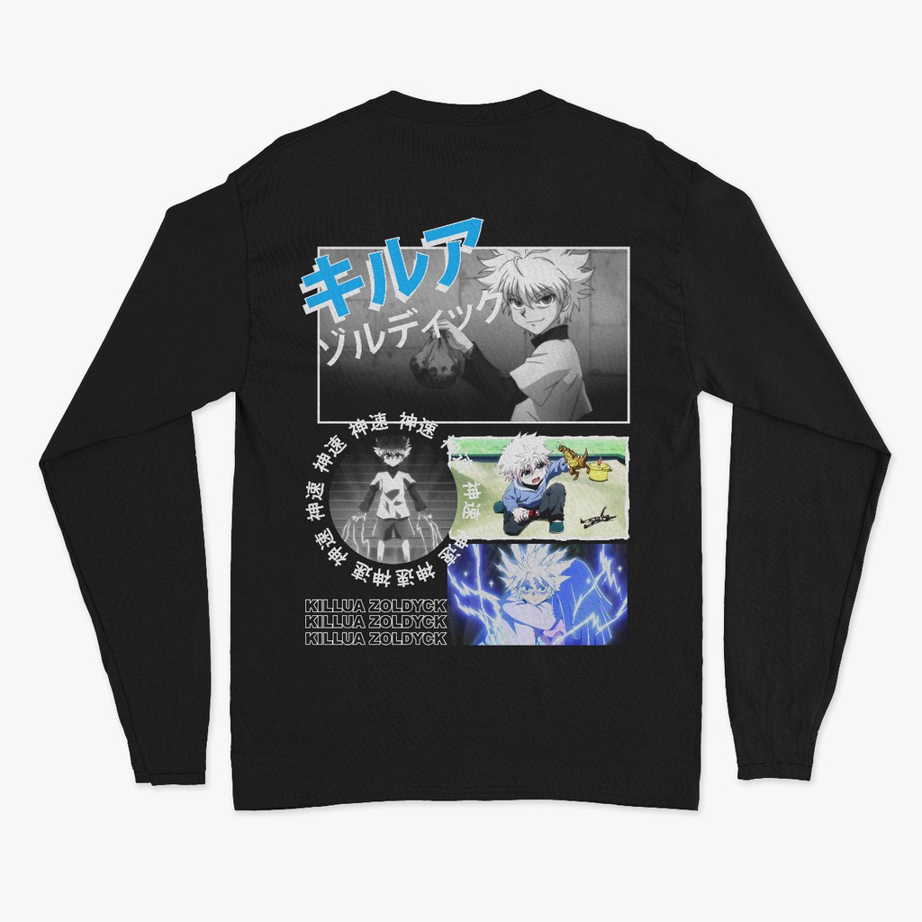 Longsleeve Killua Bloodlust Hunter X Hunter Anime Manga Premium Unisex