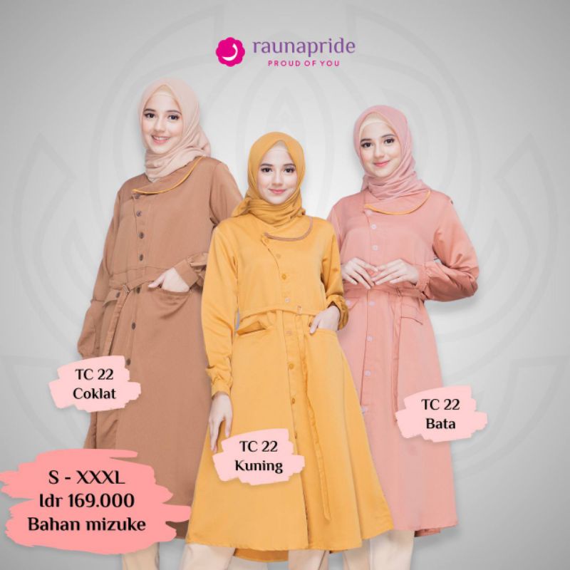 TC 22 Atasan Tunik Rauna Pride Bata Kuning Coklat