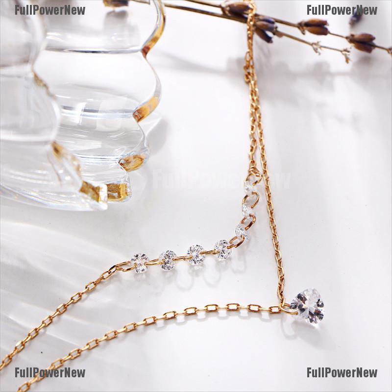 Gelang Rantai Aksen Berlian Imitasi Bentuk Hati Untuk Hadiah