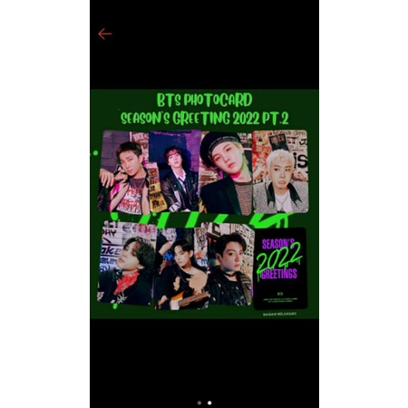 Photocard BTS SG 2022