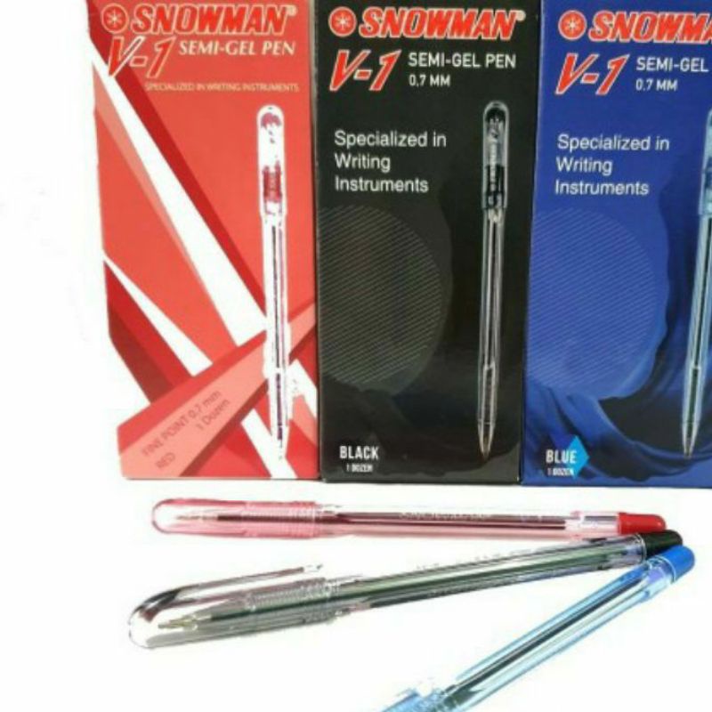 

Pulpen Snowman V-1 Semi Gel (0,7 mm) per pack