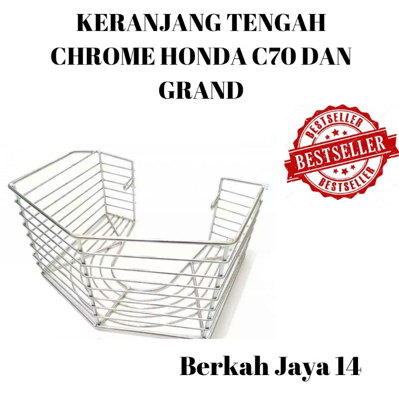 KERANJANG SAYUR TENGAH HONDA C70 DAN GRAND WARNA CHROME HARGA MURAH BERKUALITAS