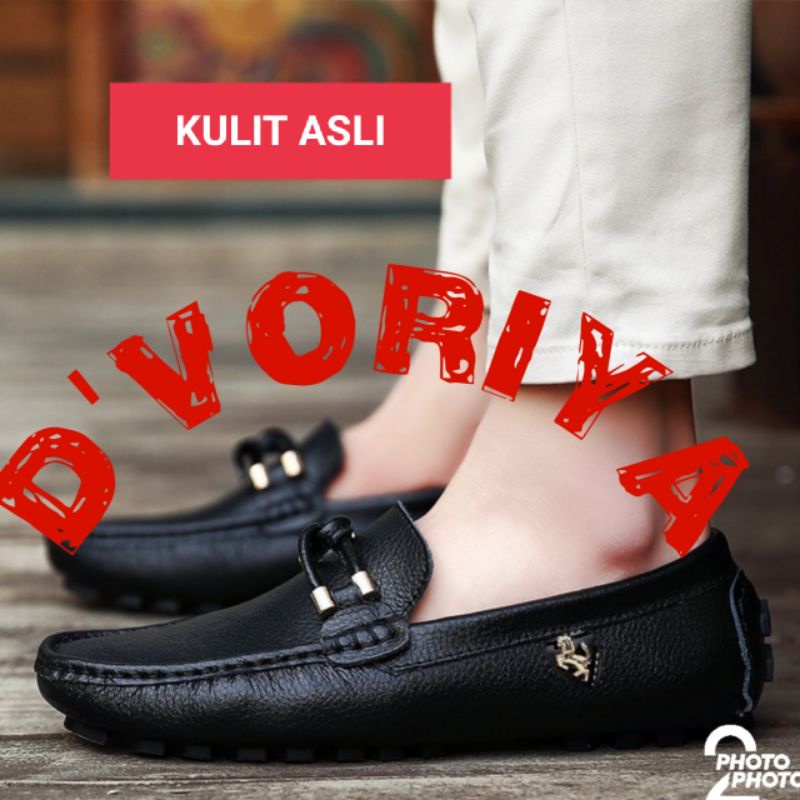 Sepatu semi pantopel kasual pria / pantopel santai / sepatu loafers / sepatu ferrari murah / sepatu kulit casual kantor formal / cod bayar di tempat