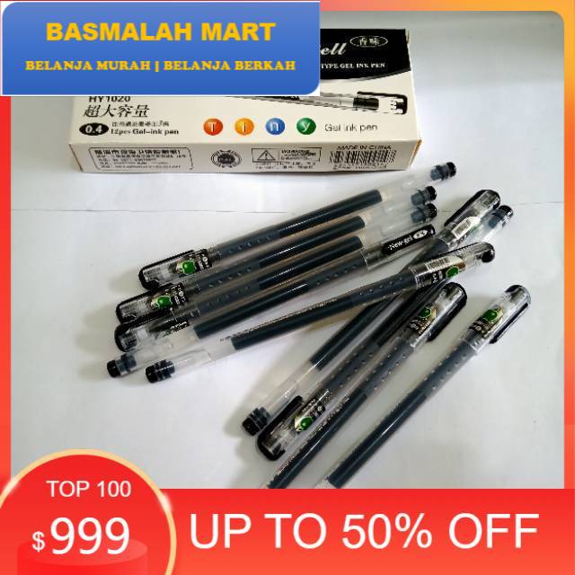 New Gel / Pulpen Gel / Gel Ink Pen / Gel Pen Zuixua Van-Art 0.4mm Murah