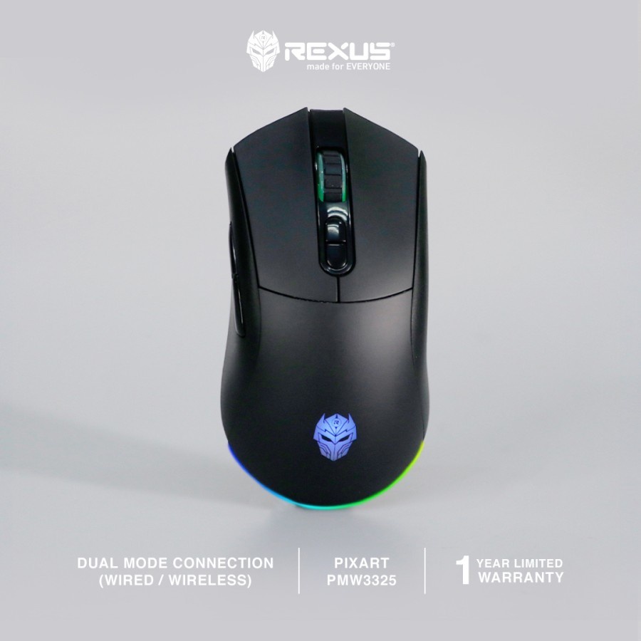 Rexus Arka 107 / RX107 Mouse Wireless Gaming Dual Connection - Hitam