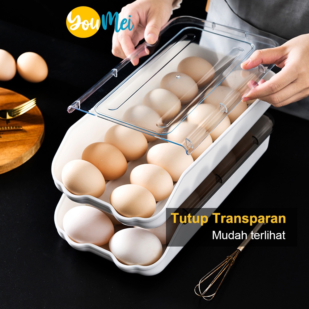 Tempat Telur Susun Kotak Penyimpanan Telur Rak Telur Egg Box 1 Susun - 1062