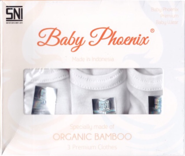 Baby Phoenix SINGLET Bayi Anak / Kaos Dalam Baby Organic Bamboo