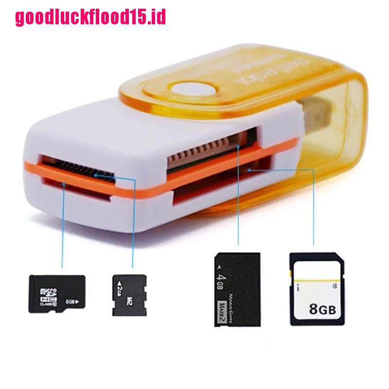 (LUCKID) Card Reader USB 4 in 1 Untuk MS-PRO TF Micro SD