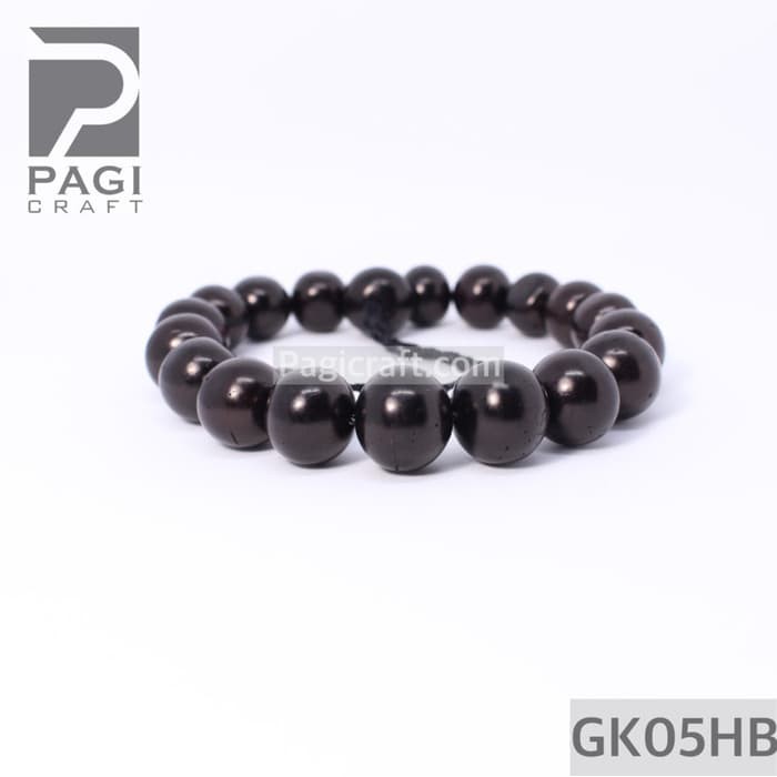 Gelang Kokka BERSERTIFIKAT Kaukah Bulat Besar Hitam 10mm PROMO
