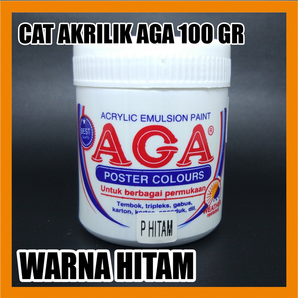 

Cat Akrilik Aga Warna Hitam 100g