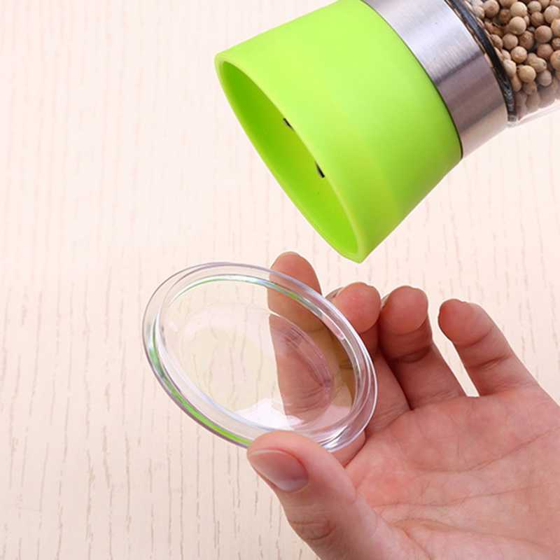 Penggiling Biji Lada Manual Pepper Mill Grinder / Alat Penggiling Biji Bijian Manual Mini Praktis / Mesin Penggiling Biji Kopi Lada Jagung Bahan Dapur / Grinder kaca Penggiling Garam Merica Biji cabe Kering Tahan Karat / Blender Tangan Manual Murah Ori